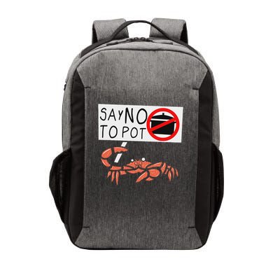 Cute Funny Crab Saying Say No To Pot Funny Lobster Crawfish Vector Backpack