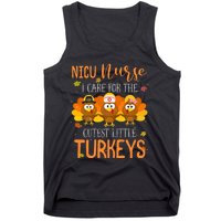 Care For Cutest Turkeys Thanksgiving Nicu Nurse Scrub Tops Tank Top