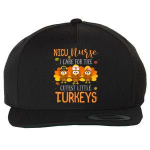 Care For Cutest Turkeys Thanksgiving Nicu Nurse Scrub Tops Wool Snapback Cap