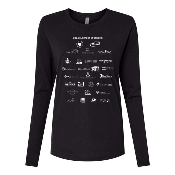 Curefest For Childhood Cancer 2024 Design 3 For Dark Fabric Womens Cotton Relaxed Long Sleeve T-Shirt