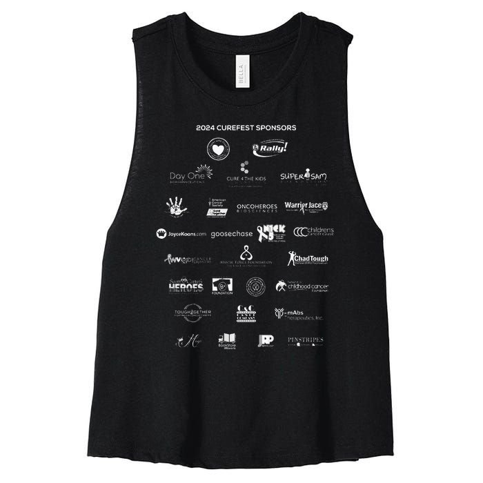 Curefest For Childhood Cancer 2024 Design 3 For Dark Fabric Women's Racerback Cropped Tank