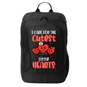 Care For Cutest Little Hearts Nurse Valentines Day Nursing City Backpack