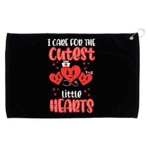 Care For Cutest Little Hearts Nurse Valentines Day Nursing Grommeted Golf Towel