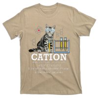 Cation Funny Chemistry Humor Science Teacher Cat Pun T-Shirt