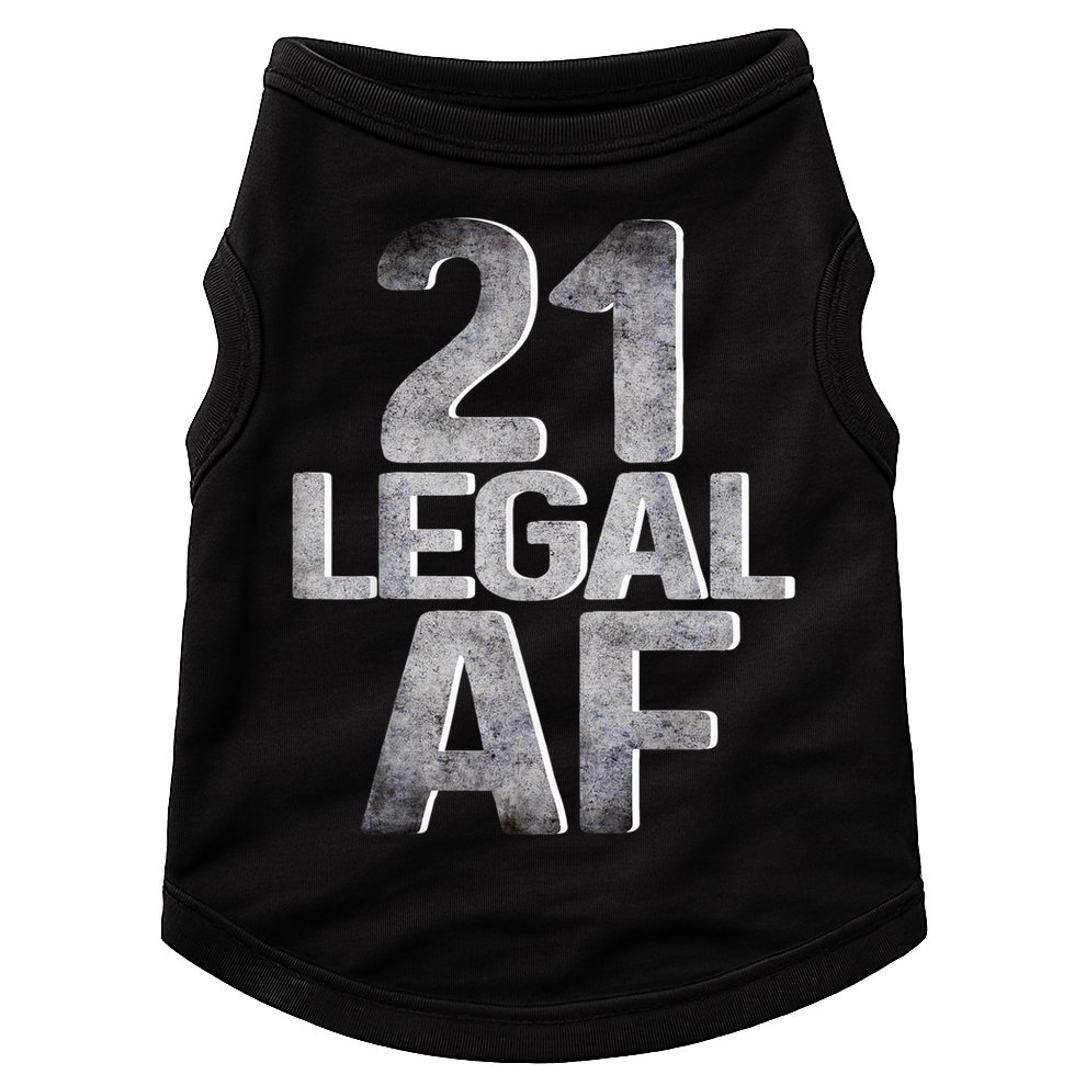 Cute Funny Cool 21st Birthday Gift For Him Her Legal AF 21 Years Old Doggie Tank
