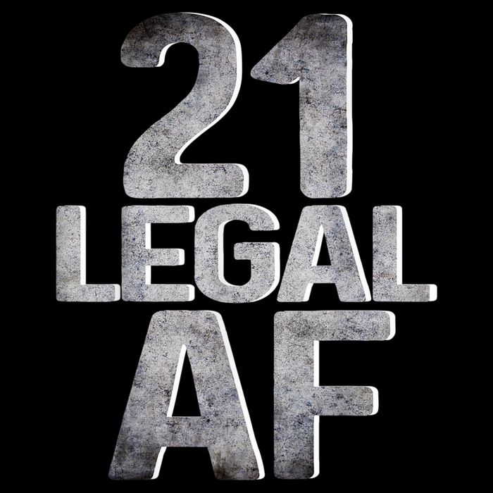 Cute Funny Cool 21st Birthday Gift For Him Her Legal AF 21 Years Old Tall T-Shirt