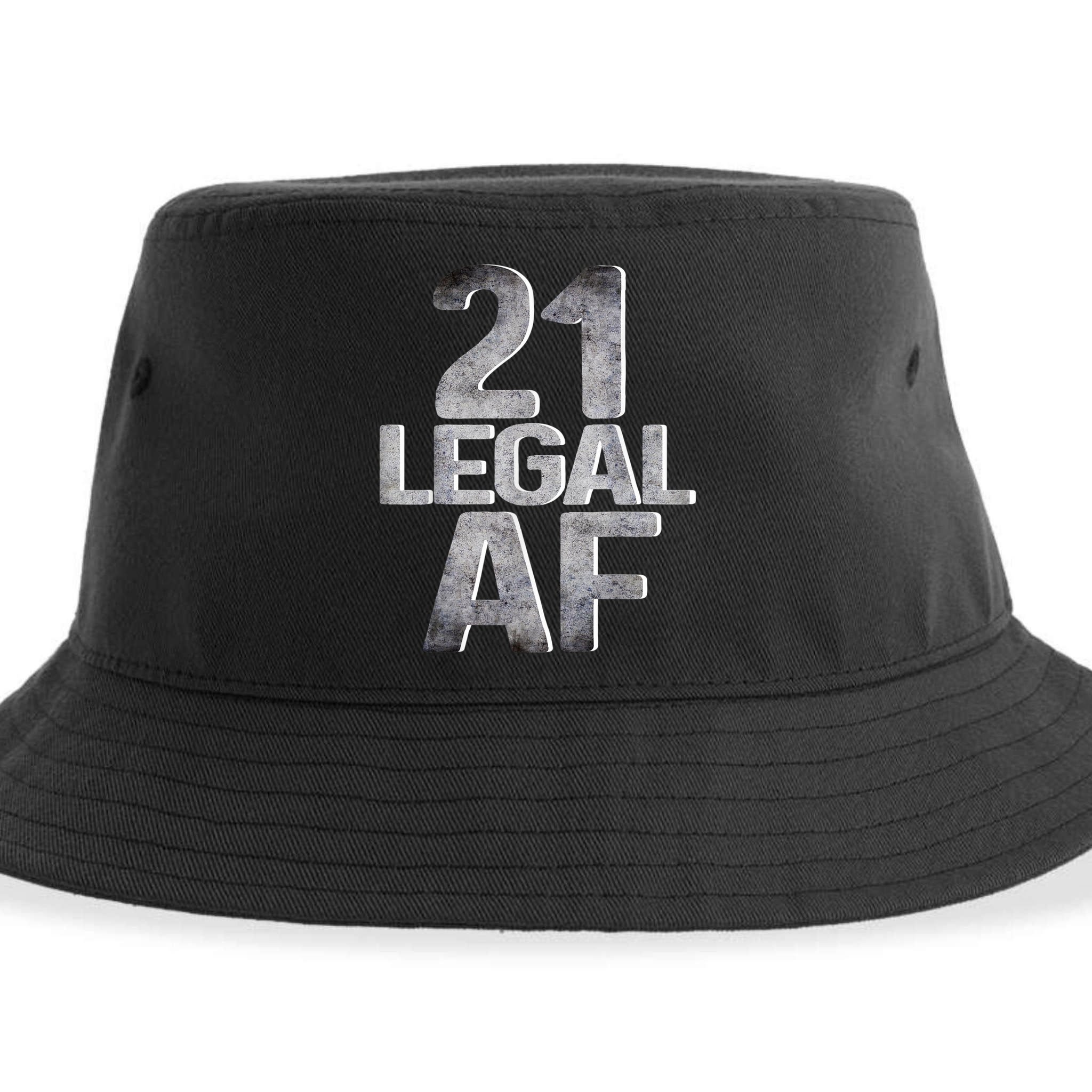 Cute Funny Cool 21st Birthday Gift For Him Her Legal AF 21 Years Old Sustainable Bucket Hat