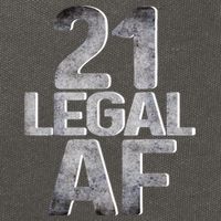Cute Funny Cool 21st Birthday Gift For Him Her Legal AF 21 Years Old Cotton Canvas Backpack