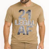 Cute Funny Cool 21st Birthday Gift For Him Her Legal AF 21 Years Old Cooling Performance Crew T-Shirt