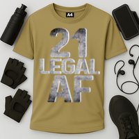 Cute Funny Cool 21st Birthday Gift For Him Her Legal AF 21 Years Old Cooling Performance Crew T-Shirt