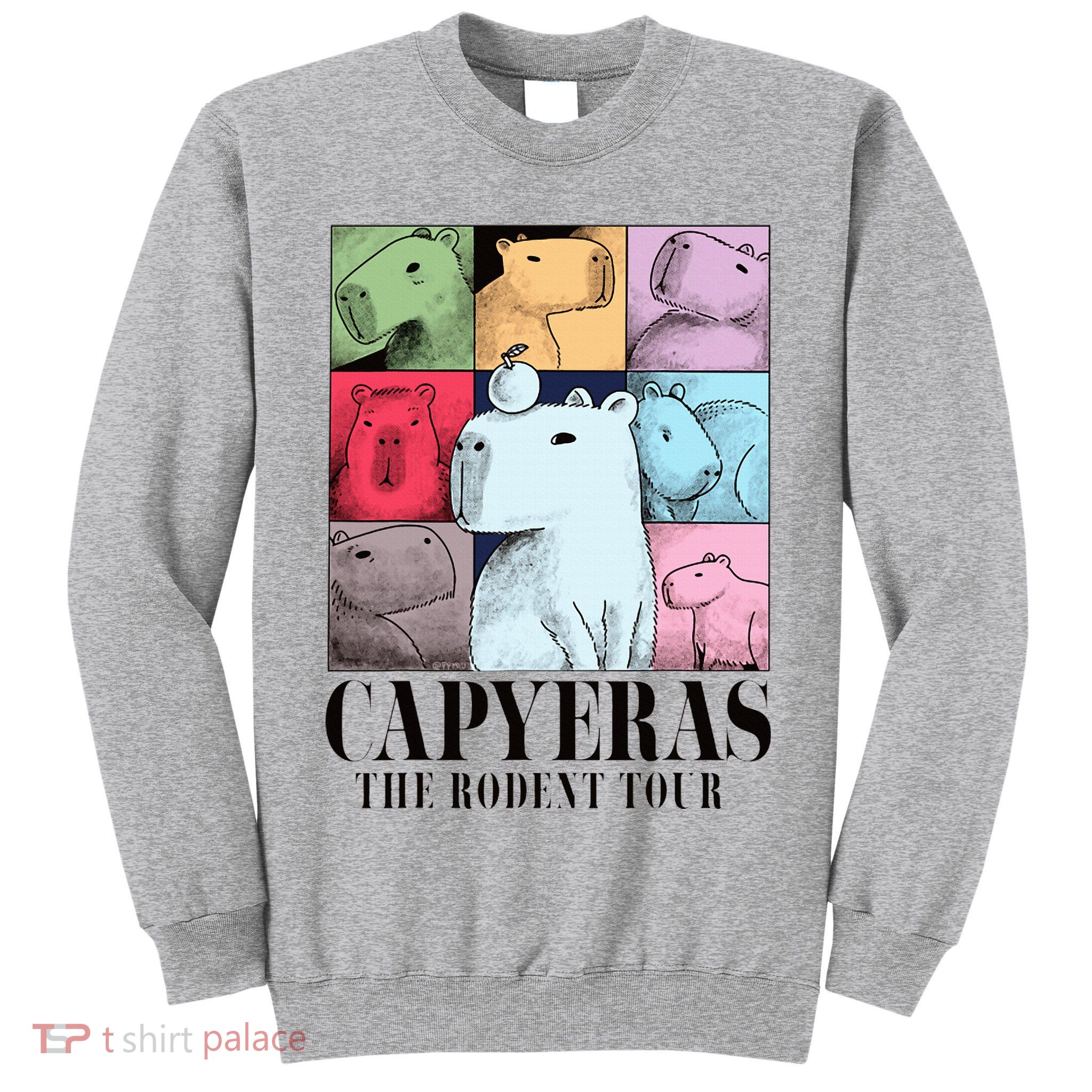 Capyeras Funny Cute Capybara Color Concert Cute Animals Tall Sweatshirt