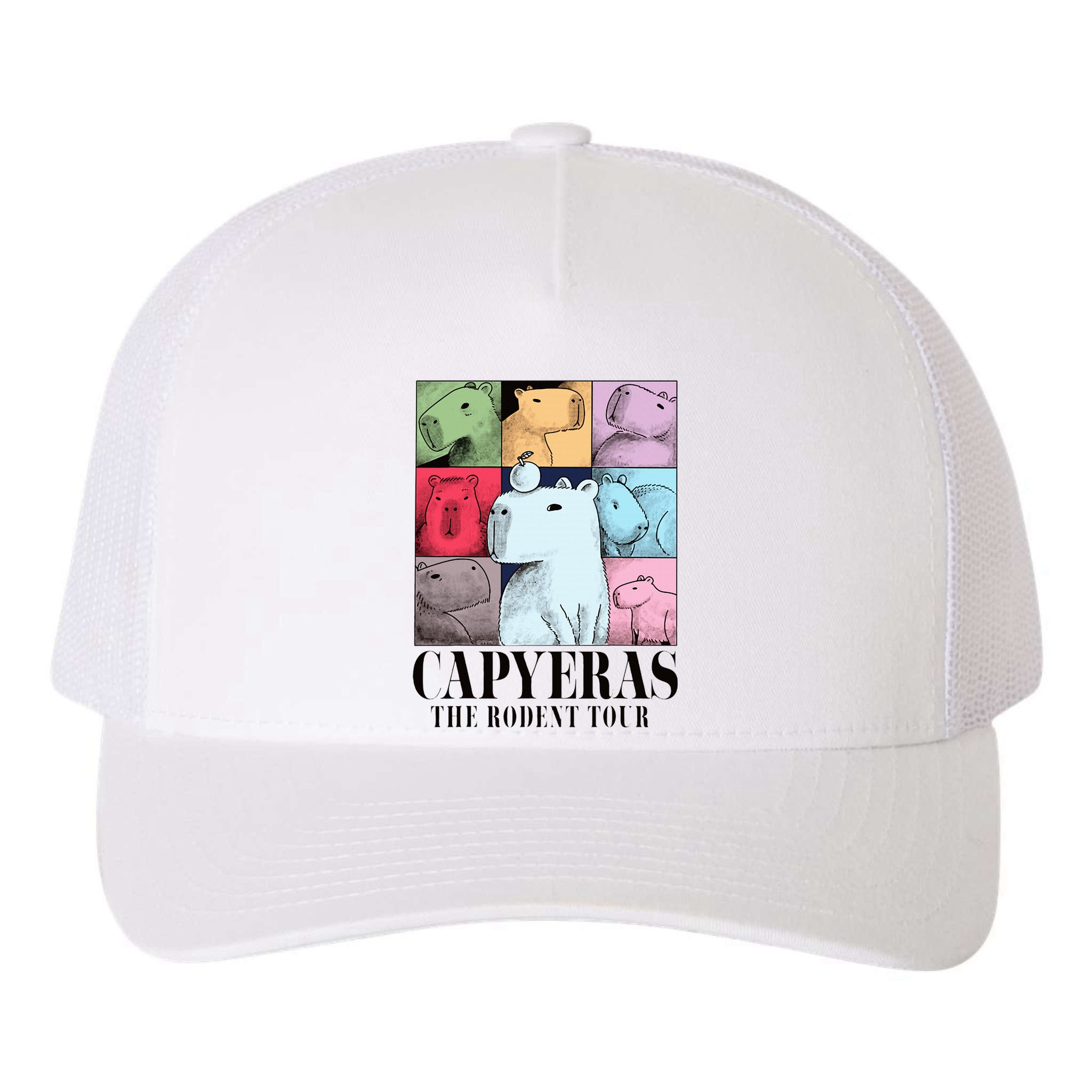 Capyeras Funny Cute Capybara Color Concert Cute Animals Yupoong Adult 5-Panel Trucker Hat
