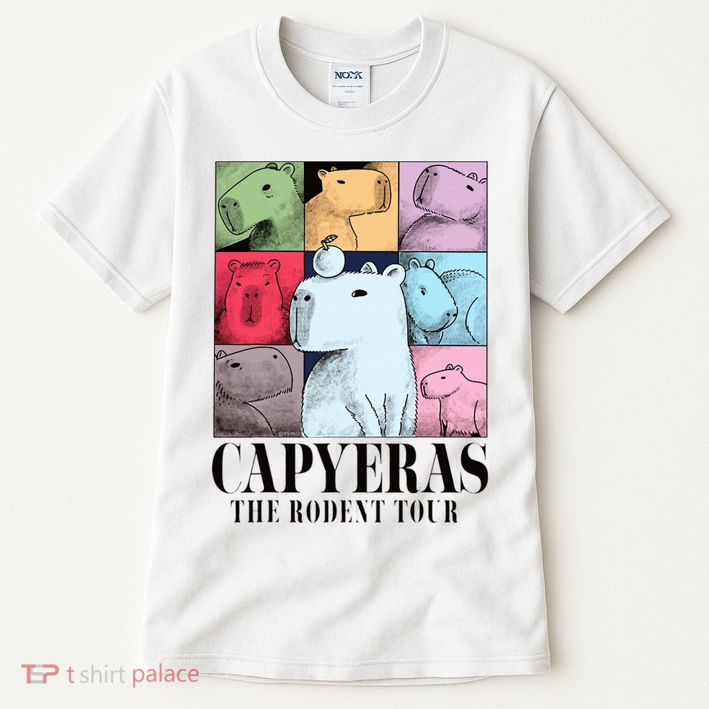 Capyeras Funny Cute Capybara Color Concert Cute Animals Tall T-Shirt