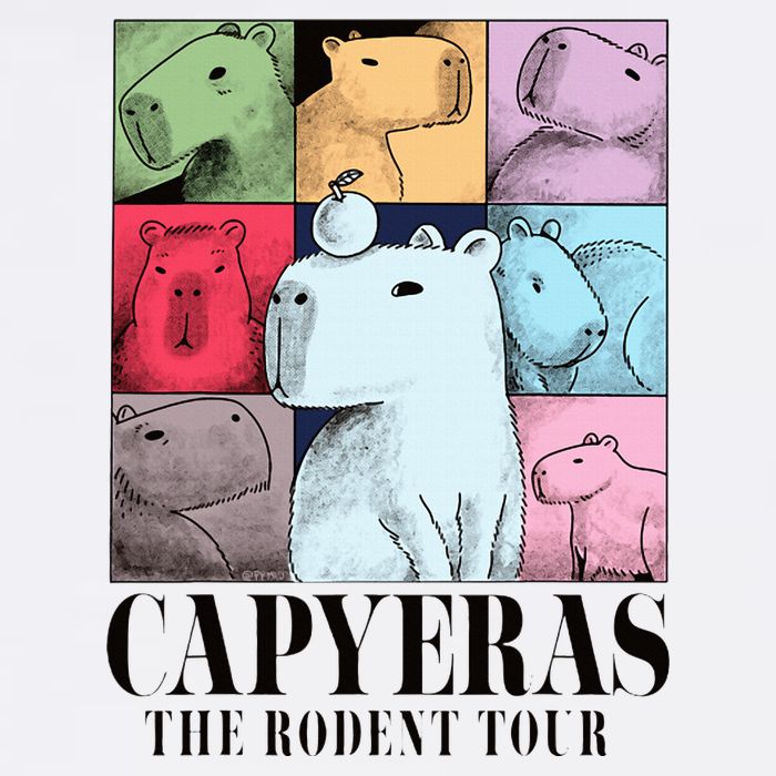 Capyeras Funny Cute Capybara Color Concert Cute Animals Beanie