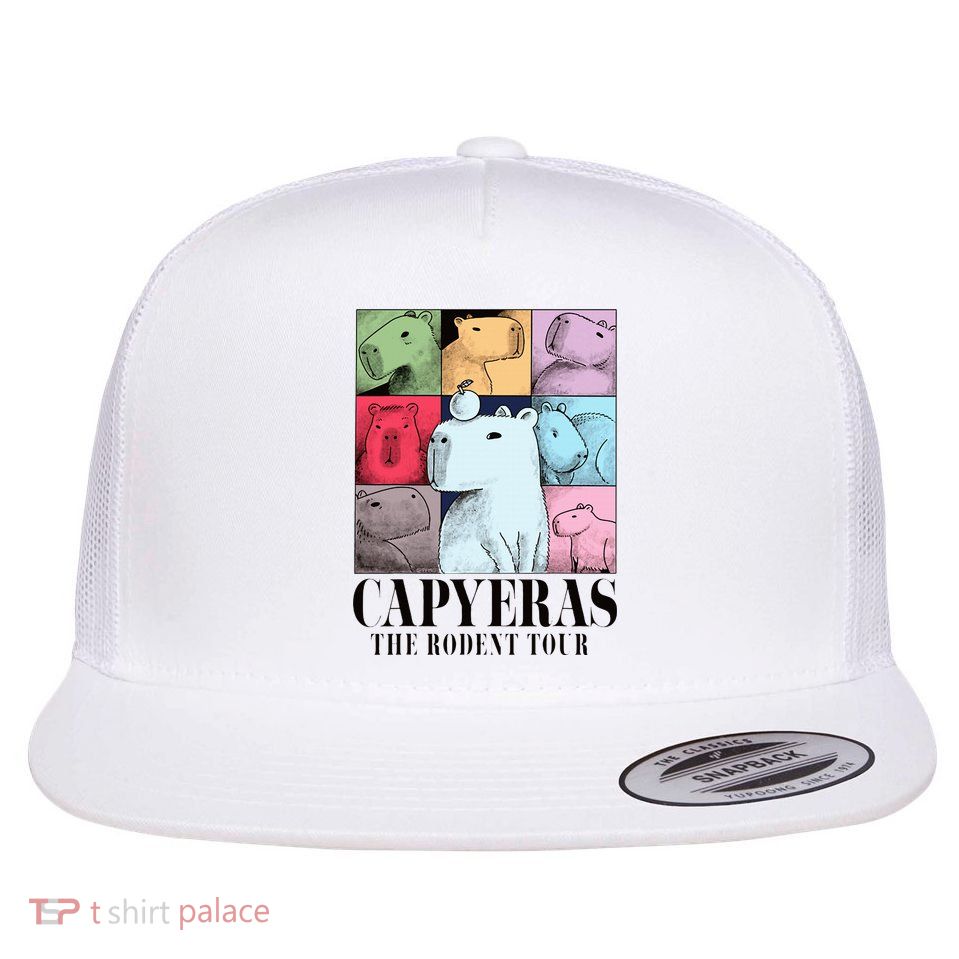 Capyeras Funny Cute Capybara Color Concert Cute Animals Flatbill Hat