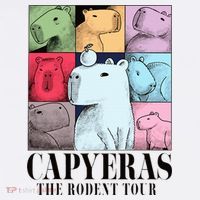 Capyeras Funny Cute Capybara Color Concert Cute Animals Flatbill Hat
