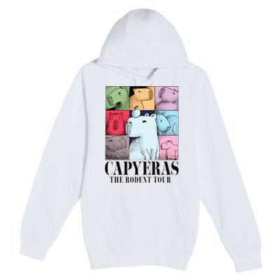Capyeras Funny Cute Capybara Color Concert Cute Animals Premium Pullover Hoodie
