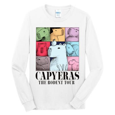 Capyeras Funny Cute Capybara Color Concert Cute Animals Tall Long Sleeve T-Shirt
