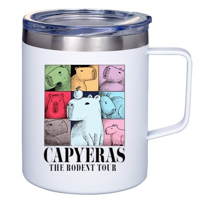 Capyeras Funny Cute Capybara Color Concert Cute Animals 12oz Stainless Steel Coffee Mug