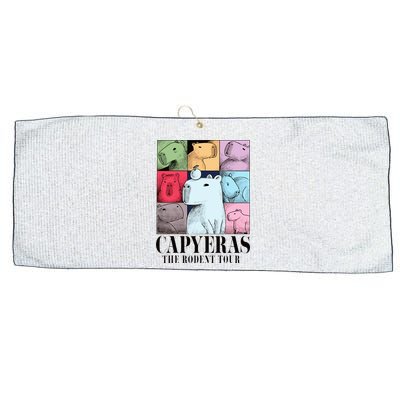 Capyeras Funny Cute Capybara Color Concert Cute Animals Large Microfiber Waffle Golf Towel