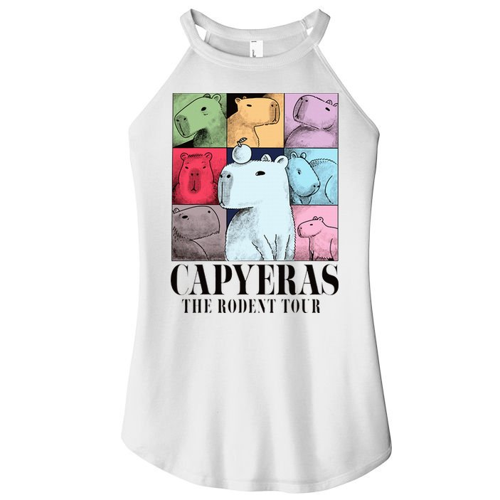 Capyeras Funny Cute Capybara Color Concert Cute Animals Women's Perfect Tri Rocker Tank