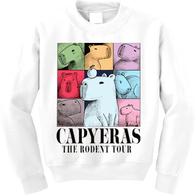Capyeras Funny Cute Capybara Color Concert Cute Animals Kids Sweatshirt