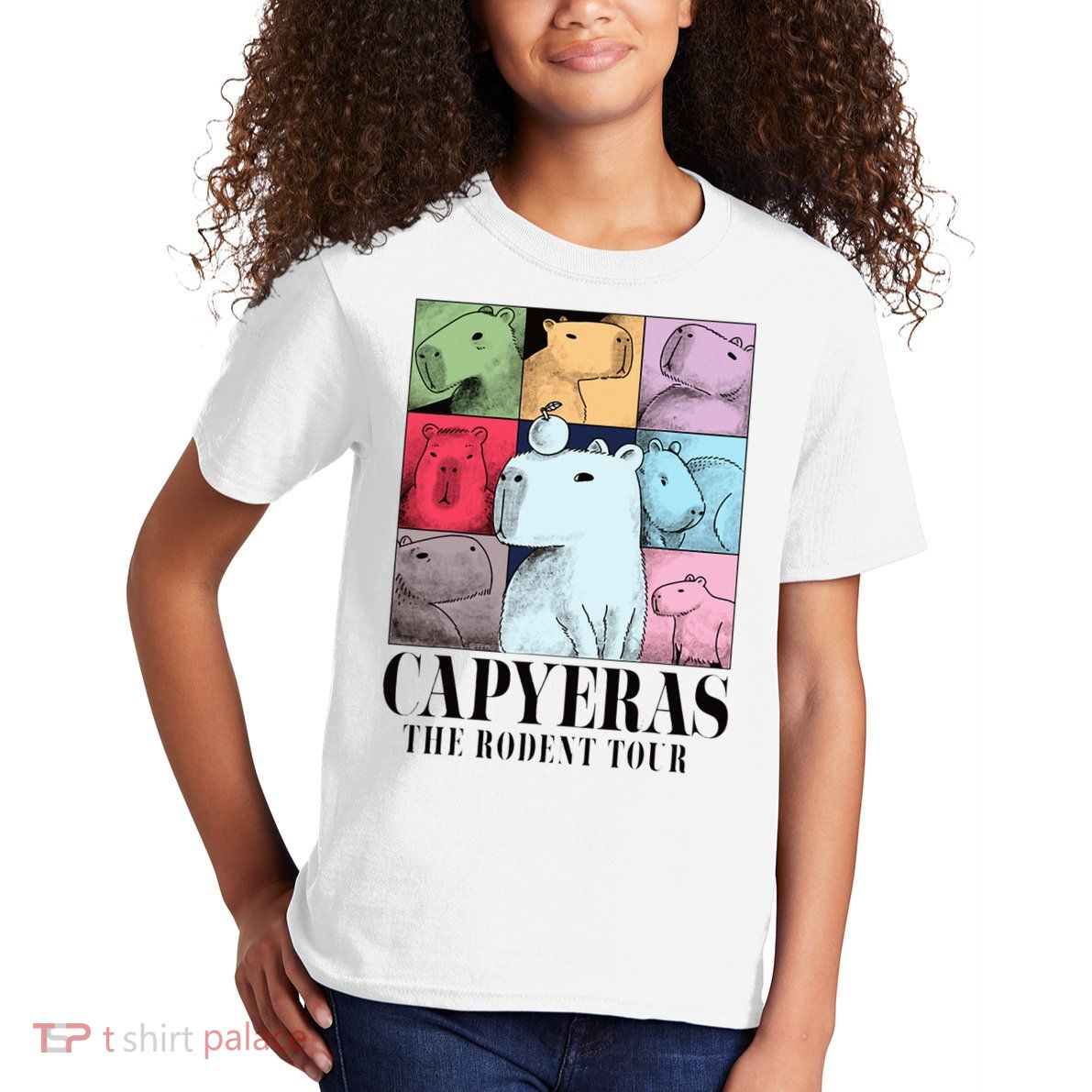 Capyeras Funny Cute Capybara Color Concert Cute Animals Kids T-Shirt