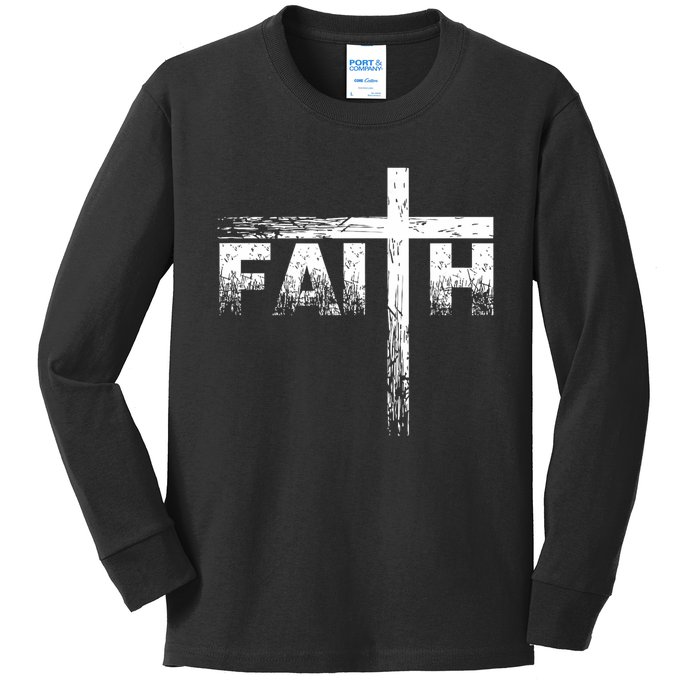 Christian Faith & Cross Christian Faith Kids Long Sleeve Shirt