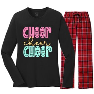 Cheerleading for Cheerleader Squad Cheer Practice Women's Long Sleeve Flannel Pajama Set 