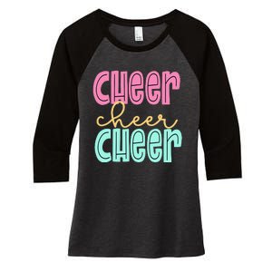 Cheerleading for Cheerleader Squad Cheer Practice Women's Tri-Blend 3/4-Sleeve Raglan Shirt