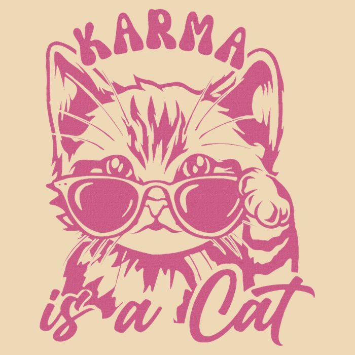 Cute Funny Cat Lover Cat Is Karma Zip Tote Bag