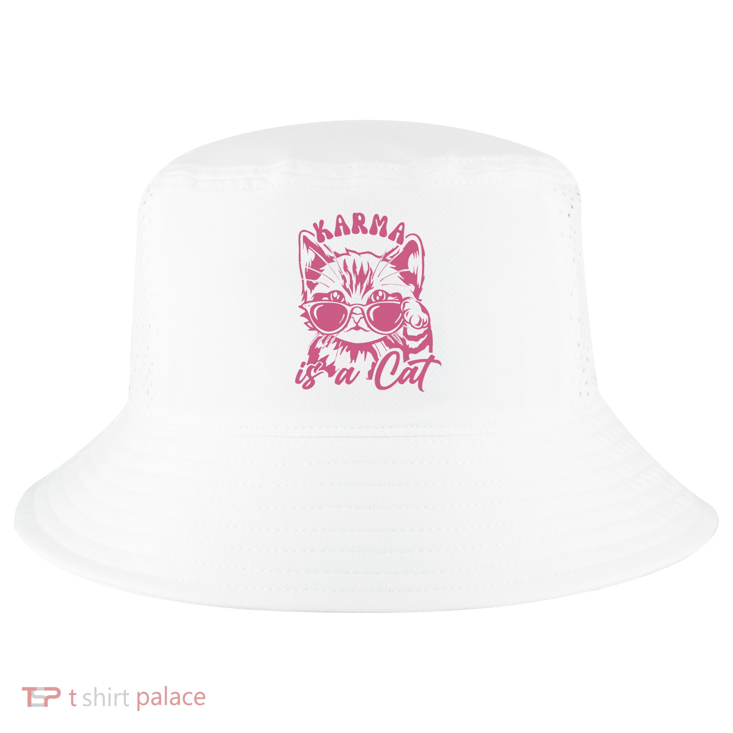 Cute Funny Cat Lover Cat Is Karma Cool Comfort Performance Bucket Hat