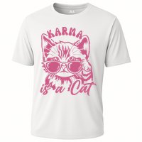 Cute Funny Cat Lover Cat Is Karma Cooling Performance Crew T-Shirt