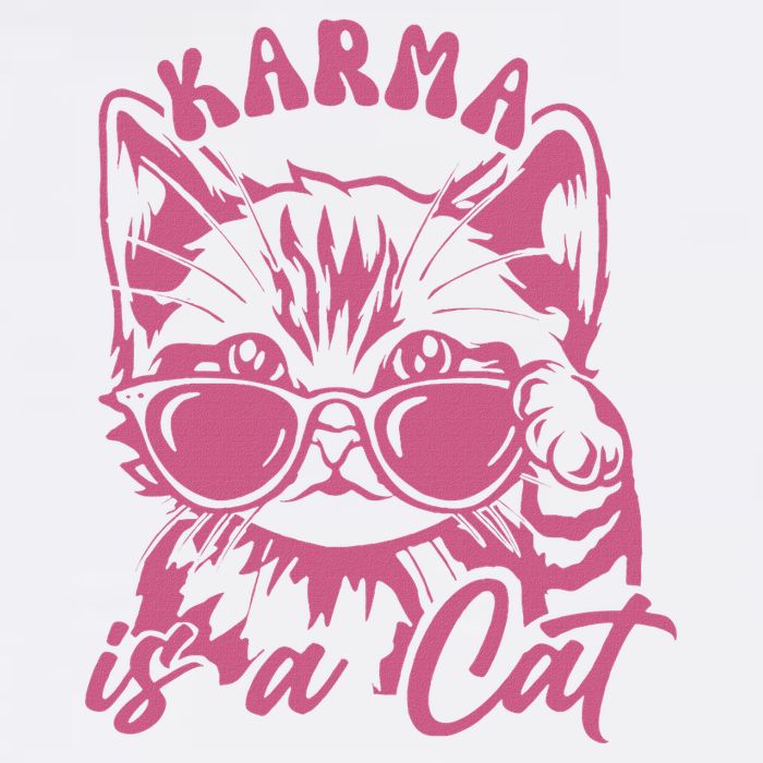 Cute Funny Cat Lover Cat Is Karma Cooling Performance Crew T-Shirt