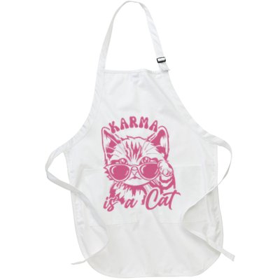 Cute Funny Cat Lover Cat Is Karma Apron