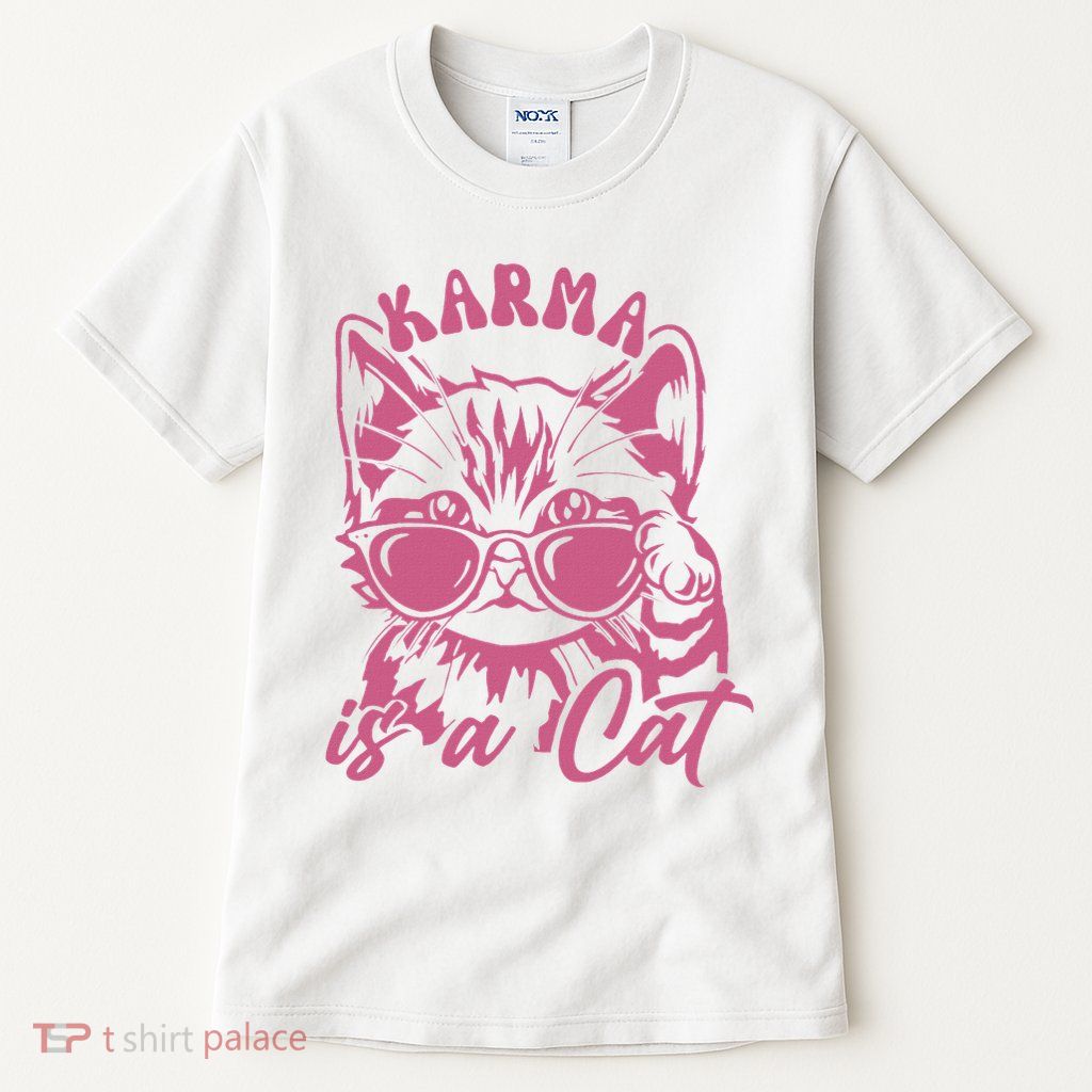 Cute Funny Cat Lover Cat Is Karma Tall T-Shirt