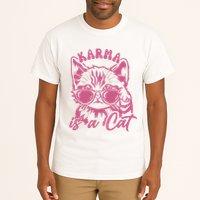 Cute Funny Cat Lover Cat Is Karma Tall T-Shirt