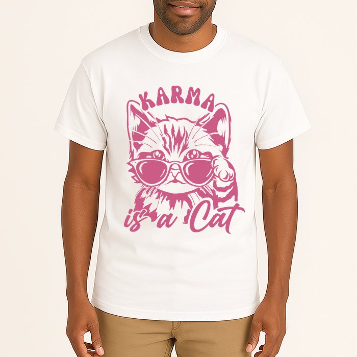 Cute Funny Cat Lover Cat Is Karma Tall T-Shirt