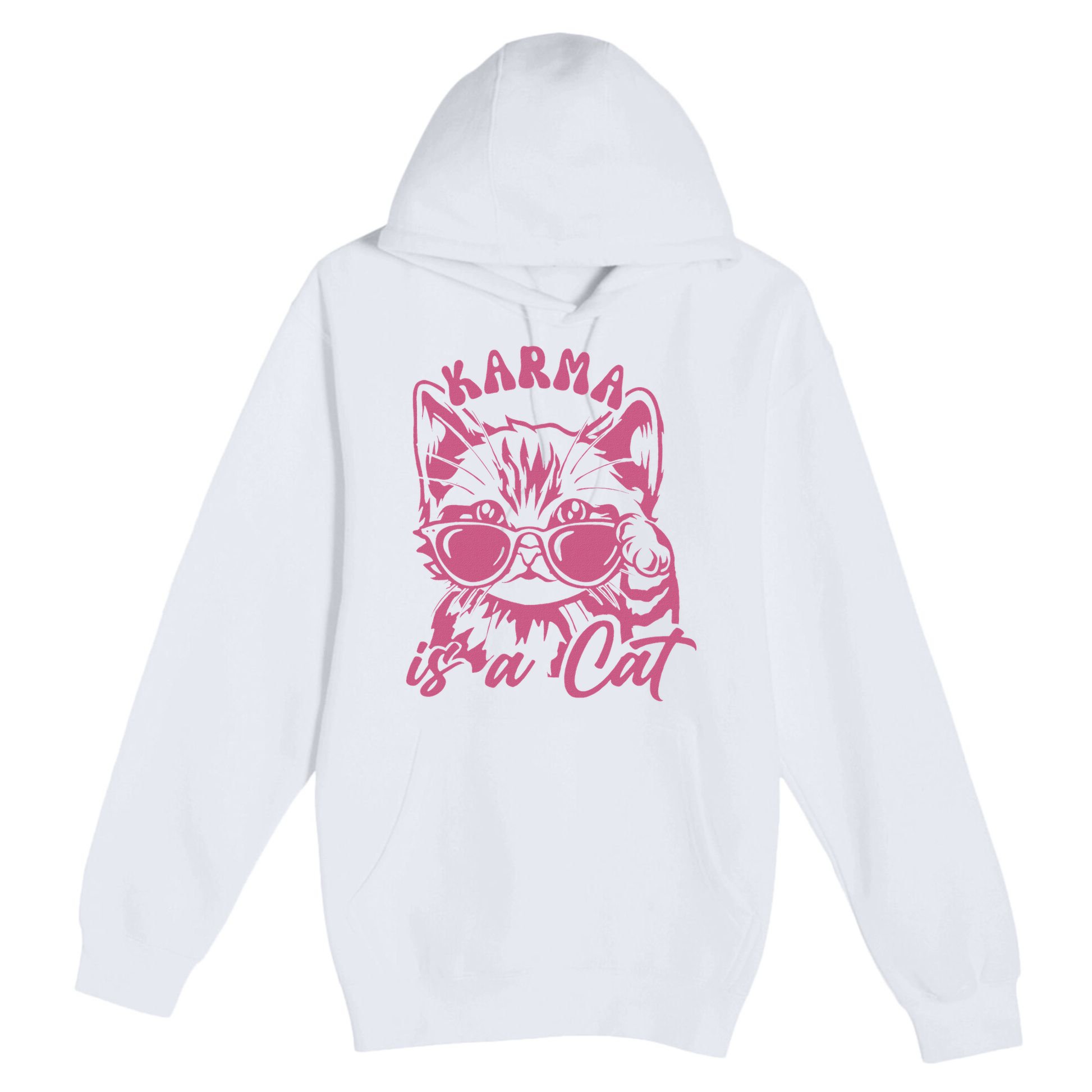 Cute Funny Cat Lover Cat Is Karma Premium Pullover Hoodie