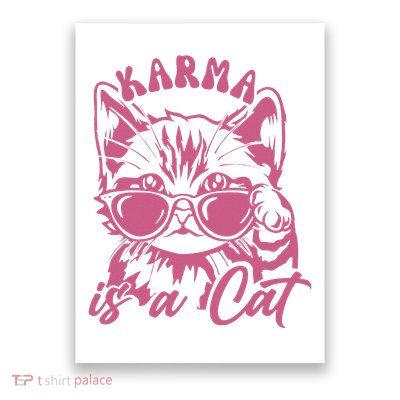 Cute Funny Cat Lover Cat Is Karma Poster
