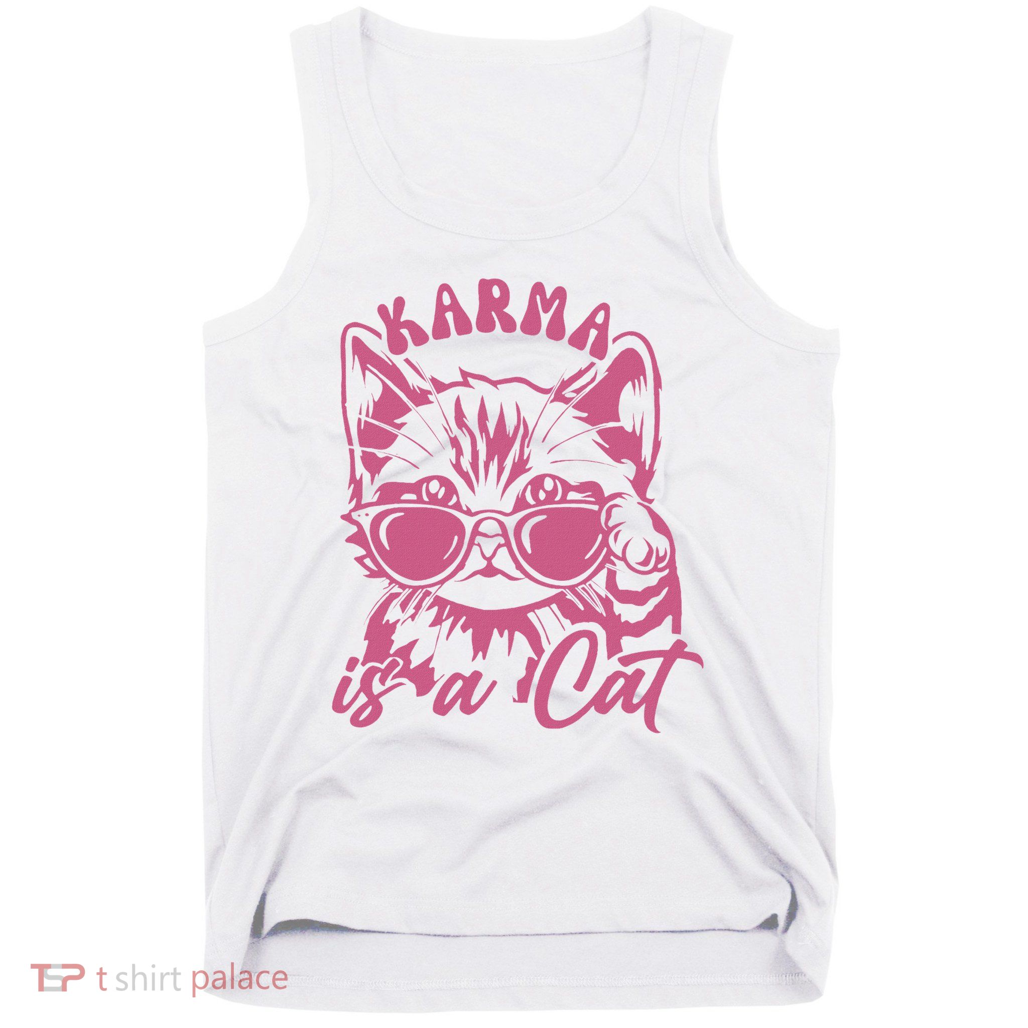 Cute Funny Cat Lover Cat Is Karma Tank Top