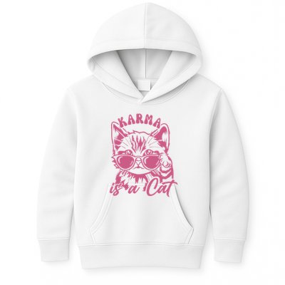 Cute Funny Cat Lover Cat Is Karma Kids Hoodie