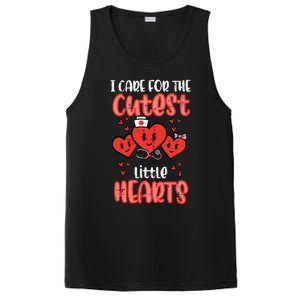 Care For Cutest Little Hearts Nurse Retro Valentines Day PosiCharge Competitor Tank