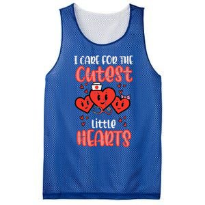 Care For Cutest Little Hearts Nurse Retro Valentines Day Mesh Reversible Basketball Jersey Tank