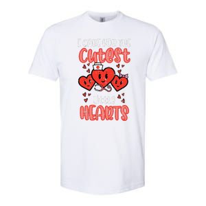 Care For Cutest Little Hearts Nurse Retro Valentines Day Softstyle CVC T-Shirt