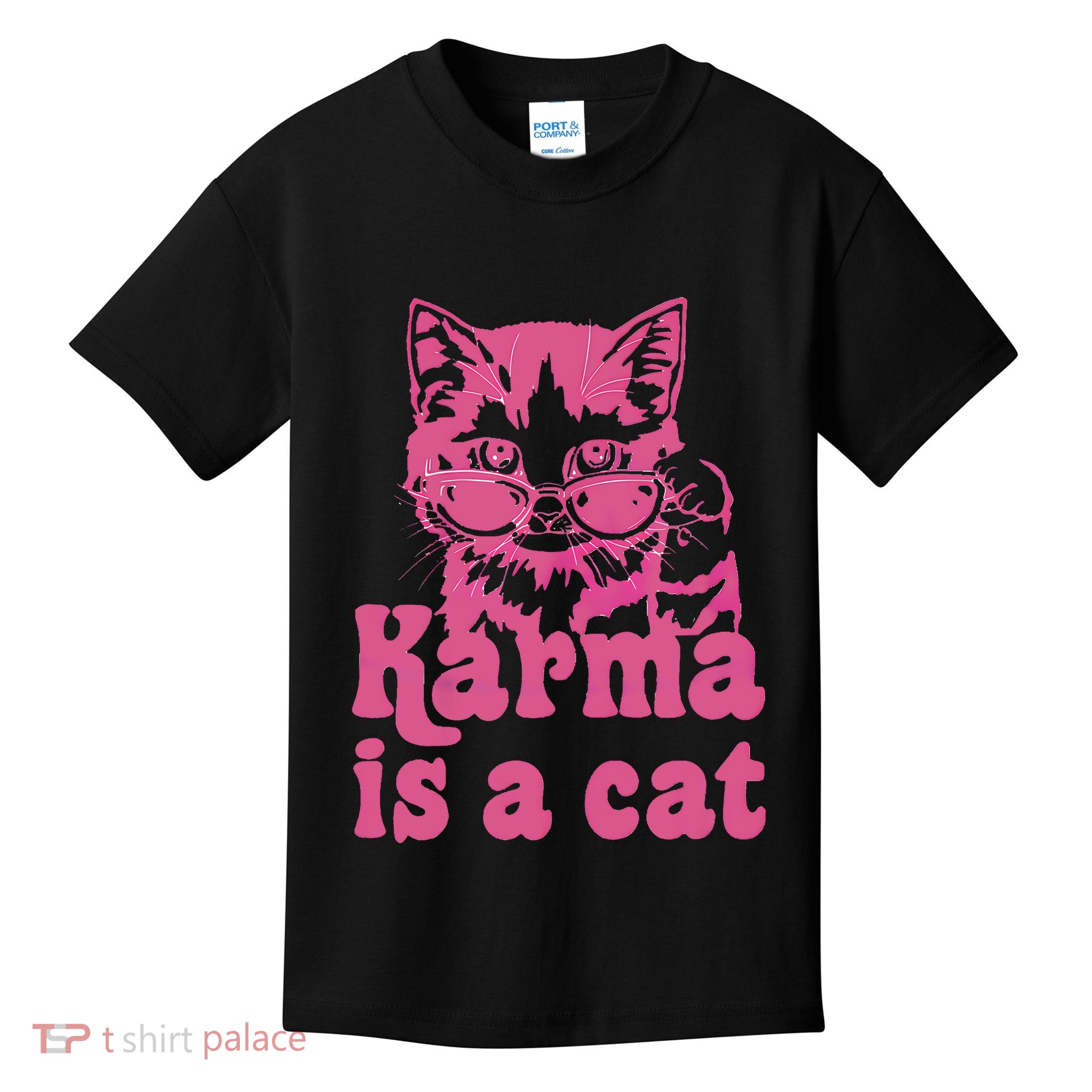 Cute Funny Cat Lover Karma Cat Kids T-Shirt