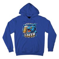 Catfish Fishing Catfish And Beer ThatS Why IM Here Funny Gift Hoodie