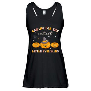 Caring For Cutest Little Pumpkins Pediatric Nurse Halloween Ladies Essential Flowy Tank