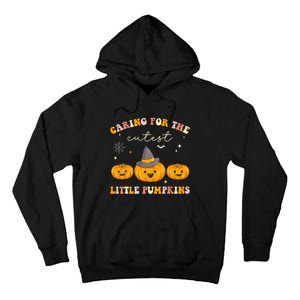 Caring For Cutest Little Pumpkins Pediatric Nurse Halloween Tall Hoodie