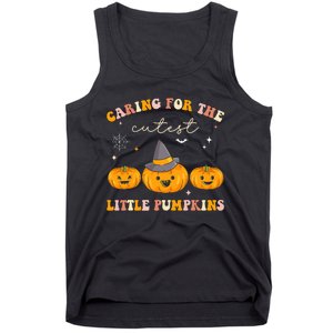 Caring For Cutest Little Pumpkins Pediatric Nurse Halloween Tank Top